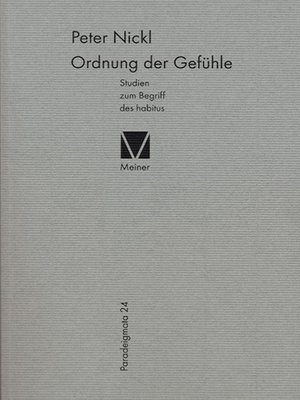 cover image of Ordnung der Gefühle
